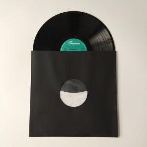 12 инчов черен полилинеен LP запис Вътрешен ръкав