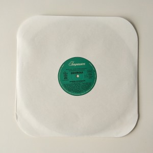 12 бяла книга LP ръкав за запис 33 RPM кръгли ъгли с отвор