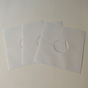 12 вътрешни ръкави от бяла хартия с винил LP за 33RPM винил запис