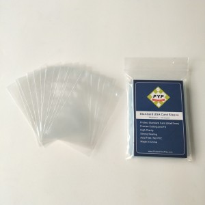 Кристално чист стандартен ръкав за размер на карти с размери 56x87 мм