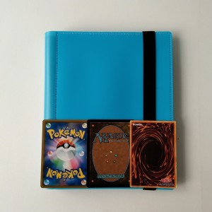 Син цвят 4 джоба Pokemon Card Poly Binder Side Loading